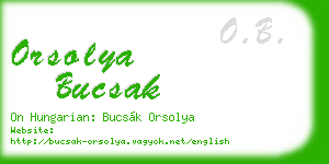 orsolya bucsak business card