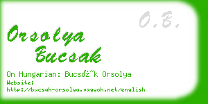 orsolya bucsak business card